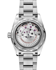 Cassa in acciaio inox da 41 mm con lunetta girevole unidirezionale in alluminio anodizzato nero e scala graduata con inserti in Super-LumiNova